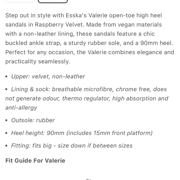 Esska Valerie Heels in Raspberry Velvet - Picture 10 of 10